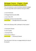 Mortgage Course - Chapter 1 Exam Questions & Answers &lpar;Grade A&plus;&rpar;&period;docx&NewLine;&NewLine;
