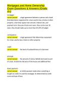 Mortgages and Home Ownership Exam Questions & Answers &lpar;Grade A&plus;&rpar;&period;docx&NewLine;&NewLine;