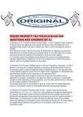 SENIOR PROPERTY TAX TEXAS EVALUATION QUESTIONS AND ANSWERS SET A&period;pdf