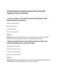 ATI Mental Health&colon; Personality Disorders Practice Exam 2026&NewLine;&vert;Questions &vert;Answers &vert;Rationales