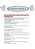 NUR 232 PEDS END OF COURSE QUESTIONS AND ANSWERS SET A&period;pd