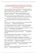 Financial Accounting Theory and Principles&vert; Key Concepts and Frameworks&vert; Real Based Questions With Correct Answers&vert; Updated for a perfect score&vert; Graded A&plus;