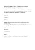 ATI Mental Health Week 3 Study Guide&colon; Depression and Bipolar&NewLine;Disorders 2026 &vert;Questions &vert;Answers &vert;Rationales&NewLine;