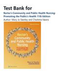 Test Bank for Rector's Community and Public Health Nursing&colon; Promoting the Public's Health 11th Edition by Mary Jo Stanley and Charlene Niemi &vert; Complete Version &comma; Verified A&plus; Pass&vert; Newest 
