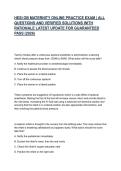 HESI OB MATERNITY ONLINE PRACTICE EXAM &vert; ALL QUESTIONS AND VERIFIED SOLUTIONS WITH RATIONALE LATEST UPDATE FOR GUARANTEED PASS &lpar;2026&rpar;