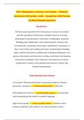 D677 Elementary Literacy Curriculum &ndash; Western Governors University&comma; 2026 &ndash; Questions with Precise Verified Detailed Answers