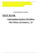 TEST BANK for Understanding Nutrition 17th Edition &vert; Ellie Whitney&comma; Sharon Rady Rolfes & Haiyan Maier &vert; Chapters 1&ndash;20 &vert; Q&A