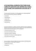 ATI RN MATERNAL NEWBORN PROCTORED EXAM COMPLETE QUESTIONS AND VERIFIED SOLUTIONS &sol; STUDY GUIDE FOR GUARANTEED SUCCESS GET IT NOW 