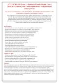 MVU NURS 629 Exam 1 &vert; 150 Verified Q&A &vert; Pediatric & Family Health Care &vert; 2026&sol;2027