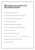 QMA practice exam questions with&NewLine;fully explained solutions