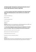 ATI Mental Health&colon; Schizophrenia and Psychotic Disorders Exam 4&NewLine;Practice 2026 &vert;Questions &vert;Answers &vert;Rationales&NewLine;