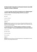 ATI Mental Health&colon; Schizophrenia and Psychotic Disorders Exam 2026&NewLine;&vert;Questions &vert;Answers &vert;Rationales