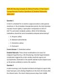 NUR 265 Nursing Concepts & Clinical Practice II Final Exam &vert; &NewLine;Comprehensive Practice Questions & Detailed Rationales &NewLine;2026&sol;2027