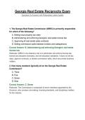 Georgia Real Estate Reciprocity Exam&NewLine;Questions & Answers with Rationales&vert; Latest Update&NewLine;