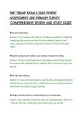 EMT FISDAP EXAM 2 2026 PATIENT&NewLine;ASSESSMENT AND PRIMARY SURVEY&NewLine;COMPREHENSIVE REVIEW AND STUDY GUIDE