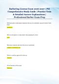 Barbering License Exam 2026&sol;2027 &vert; PSI &NewLine;Comprehensive Study Guide &vert; Practice Tests &NewLine;& Detailed Answer Explanations &vert; &NewLine;Professional Barber Exam Prep 
