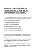 EMT FISDAP EXAM 4 2026 HIGH-YIELD&NewLine;TRAUMA AND MEDICAL EMERGENCIES&NewLine;SCENARIO-BASED STUDY MATERIALS