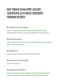 EMT FISDAP EXAM PREP SOLVED&NewLine;QUESTIONS ACCURATE ANSWERS&NewLine;PREMIUM REVIEW