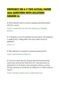 PROPHECY RN A V TWO ACTUAL PAPER&NewLine;2026 QUESTIONS WITH SOLUTIONS&NewLine;GRADED A&plus;