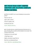 EMT FISDAP EXAM SCRIPT VERIFIED&NewLine;QUESTIONS AND SOLUTIONS COMPLETE&NewLine;REVIEW MATERIAL
