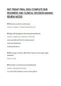 EMT FISDAP FINAL 2026 COMPLETE EMS&NewLine;READINESS AND CLINICAL DECISION-MAKING&NewLine;REVIEW NOTES&NewLine;