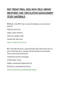 EMT FISDAP FINAL 2026 HIGH-YIELD AIRWAY&NewLine;BREATHING AND CIRCULATION MANAGEMENT&NewLine;STUDY MATERIALS&NewLine;