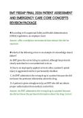 EMT FISDAP FINAL 2026 PATIENT ASSESSMENT&NewLine;AND EMERGENCY CARE CORE CONCEPTS&NewLine;REVISION PACKAGE&NewLine;