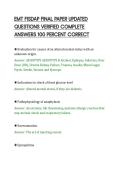 EMT FISDAP FINAL PAPER UPDATED&NewLine;QUESTIONS VERIFIED COMPLETE&NewLine;ANSWERS 100 PERCENT CORRECT