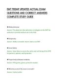 EMT FISDAP UPDATED ACTUAL EXAM&NewLine;QUESTIONS AND CORRECT ANSWERS&NewLine;COMPLETE STUDY GUIDE&NewLine;
