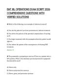 EMT JBL OPERATIONS EXAM SCRIPT 2026&NewLine;COMPREHENSIVE QUESTIONS WITH&NewLine;VERIFIED SOLUTIONS