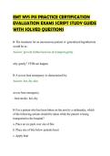 EMT NYS PSI PRACTICE CERTIFICATION&NewLine;EVALUATION EXAMS SCRIPT STUDY GUIDE&NewLine;WITH SOLVED QUESTIONS