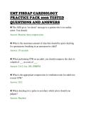 EMT FISDAP CARDIOLOGY&NewLine;PRACTICE PACK 2026 TESTED&NewLine;QUESTIONS AND ANSWERS&NewLine;