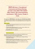 NUR 206 Exam 1&comma; 2 & 3 Compilation BUNDLE&colon; Foundational Community and Clinical Nursing concepts Latest 2026&sol; 2027 Update &lpar;New version&rpar; Actual Questions and Answers &vert; 100&percnt; Correct &vert; Grade A 