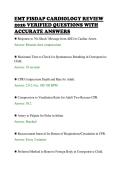 EMT FISDAP CARDIOLOGY REVIEW&NewLine;2026 VERIFIED QUESTIONS WITH&NewLine;ACCURATE ANSWERS&NewLine;