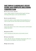 EMT FISDAP CARDIOLOGY STUDY&NewLine;GUIDE 2026 COMPLETE SOLUTIONS&NewLine;VERIFIED PASS