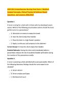 NUR 265 Comprehensive Nursing Final Exam &vert; Medical&NewLine;Surgical Concepts&comma; Clinical Practice & Evidence-Based &NewLine;Questions  and answers 2026&sol;2027 
