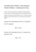 Zootopia's Farmers Market&colon; Algebra for Economics - Linear Equations 