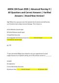 AMSA 104 Exam 2026 &vert; Advanced Nursing II &vert; All Questions and Correct Answers &vert; Verified Answers &vert; Brand New Version&excl;