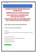 Virginia Roofing Repair Specialist Exam Prep &vert; 250&plus; Practice Questions with Verified Answers & Rationales &vert; DPOR PSI Exam Updated 2026-2027