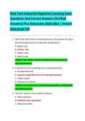 New York Industrial Hygienist Licensing Exam Study Guide &vert; Comprehensive Questions with Verified Answers & Detailed Rationales &vert; 2026 Edition