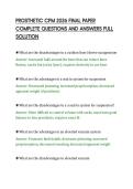 PROSTHETIC CPM 2026 FINAL PAPER&NewLine;COMPLETE QUESTIONS AND ANSWERS FULL&NewLine;SOLUTION