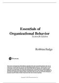 TEST BANK for Essentials of Organizational Behavior 16th Edition &vert; Robbins & Judge &vert; Questions & Answers