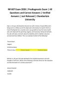 NR 607 Exam 2026 &vert; Prediagnostic Exam &vert; All Questions and Correct Answers &vert; Verified Answers &vert; Just Released &vert; Chamberlain University