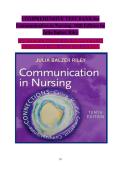 Communication in Nursing&comma; 10th Edition &vert; Julia Balzer Riley &colon; Comprehensive Test Bank &semi; Complete Exam Questions & Answers &vert; Full Study & Assessment Resource