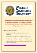 Ultimate WGU D115&lpar;OA&rpar; Advanced Pathophysiology Exam Study Guide & &NewLine;Test Bank &lpar;2026&sol;2027&rpar; Master your &ast;&ast;WGU D115 Objective Assessment &ast;&ast; &NewLine;on the first attempt Western Governors University &lpar;WGU&rpar; MSN &sol; Advanced &NewLine;Pathophysiology curriculum&period;