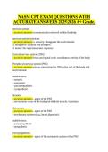 NASM CPT EXAM QUESTIONS WITH &NewLine;ACCURATE ANSWERS 20252026 A&plus; Grade&period; 