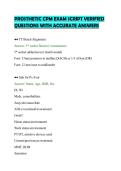 PROSTHETIC CPM EXAM SCRIPT VERIFIED&NewLine;QUESTIONS WITH ACCURATE ANSWERS