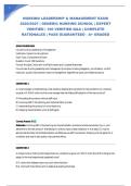 NURSING LEADERSHIP & MANAGEMENT EXAM 2026&sol;2027 &vert; GENERIC NURSING SCHOOL &vert; EXPERT VERIFIED &vert; 100 VERIFIED Q&A &vert; COMPLETE RATIONALES &vert; PASS GUARANTEED - A&plus; GRADED