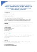 COMMUNITY HEALTH NURSING EXAM 2026&sol;2027 &vert; GENERIC NURSING SCHOOL &vert; EXPERT VERIFIED &vert; 100 VERIFIED Q&A &vert; COMPLETE RATIONALES &vert; PASS GUARANTEED - A&plus; GRADED