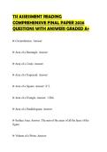 TSI ASSESSMENT READING&NewLine;COMPREHENSIVE FINAL PAPER 2026&NewLine;QUESTIONS WITH ANSWERS GRADED A&plus;